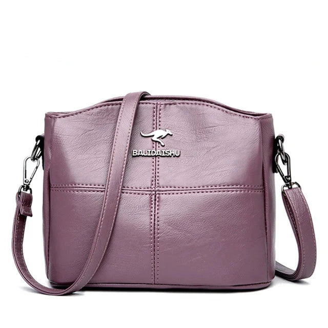 Elegant Embroidered Leather Tote & Crossbody Bag for Women