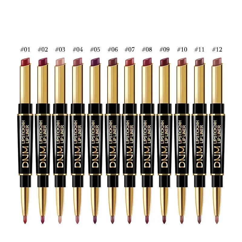 Lip Liner Lipstick - Waterproof and Long Lasting 2 in 1