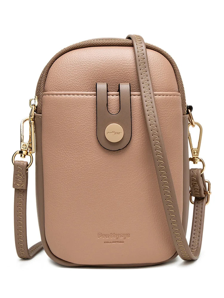 Soft PU Crossbody Phone Bag – Minimalist Edition