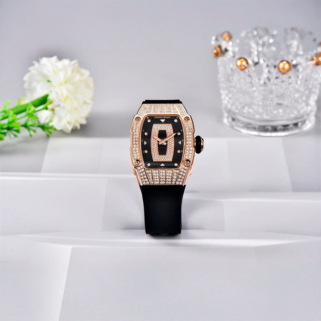 Pagani Design Rose Black Women's Watch