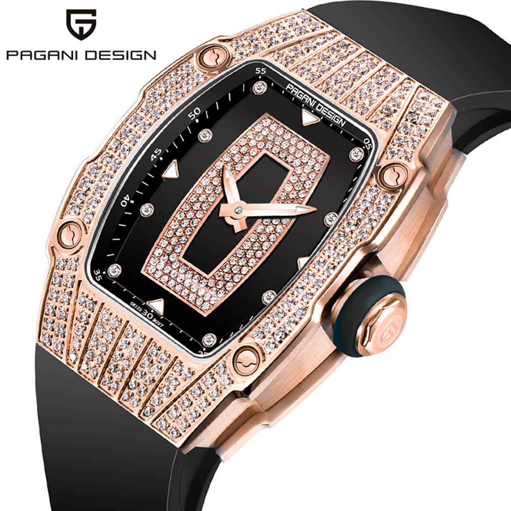 Pagani Design Rose Black Women's Watch