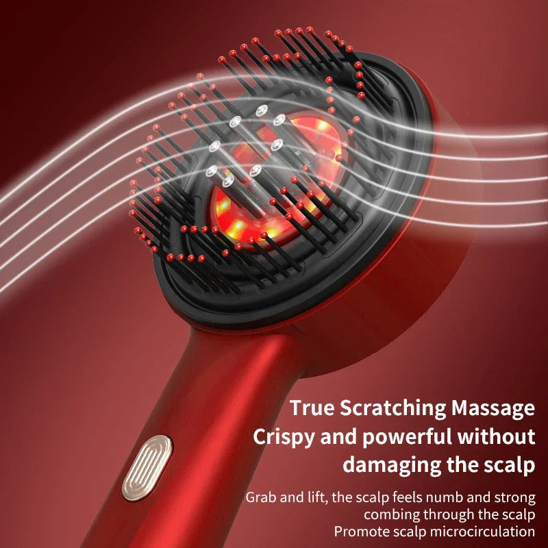 Electric Massage Brush with Red Light for Hair Growth and Scalp Care - HairFlow