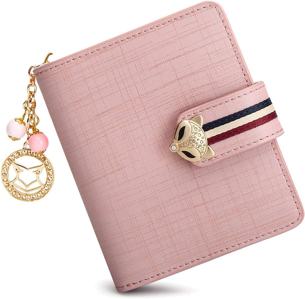 Foxer Elegant Pink Leather Zip-Around Wallet