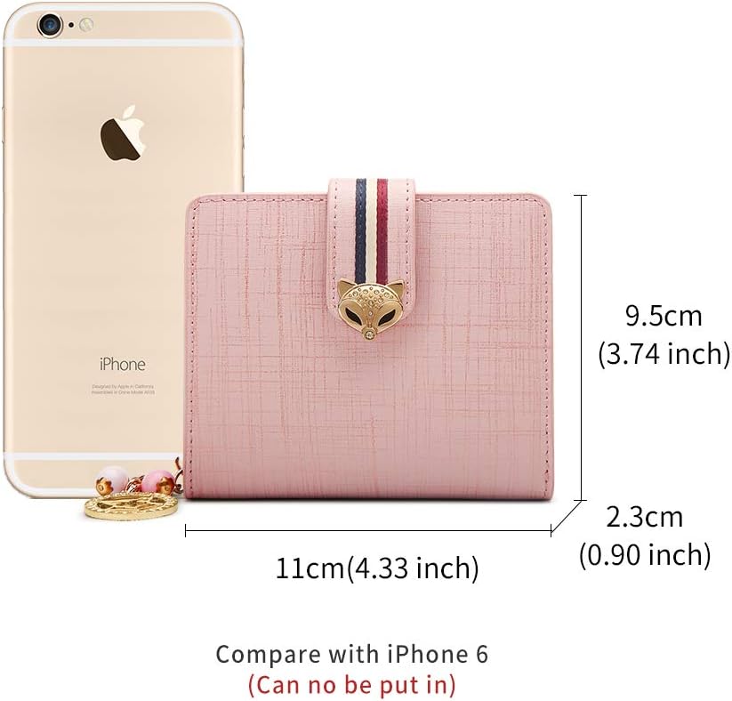 Foxer Elegant Pink Leather Zip-Around Wallet