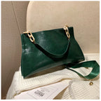Elegant Soft Leather Shoulder Bag - Large Capacity Fashion Handbag