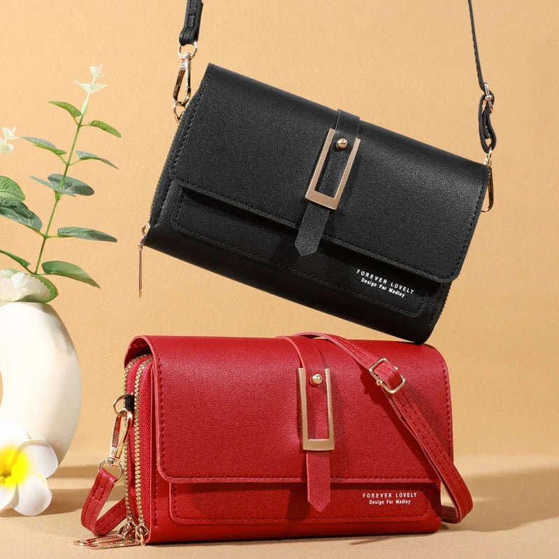 Elegant Crossbody Shoulder Bag for Women - Stylish Cellphone and Card Holder