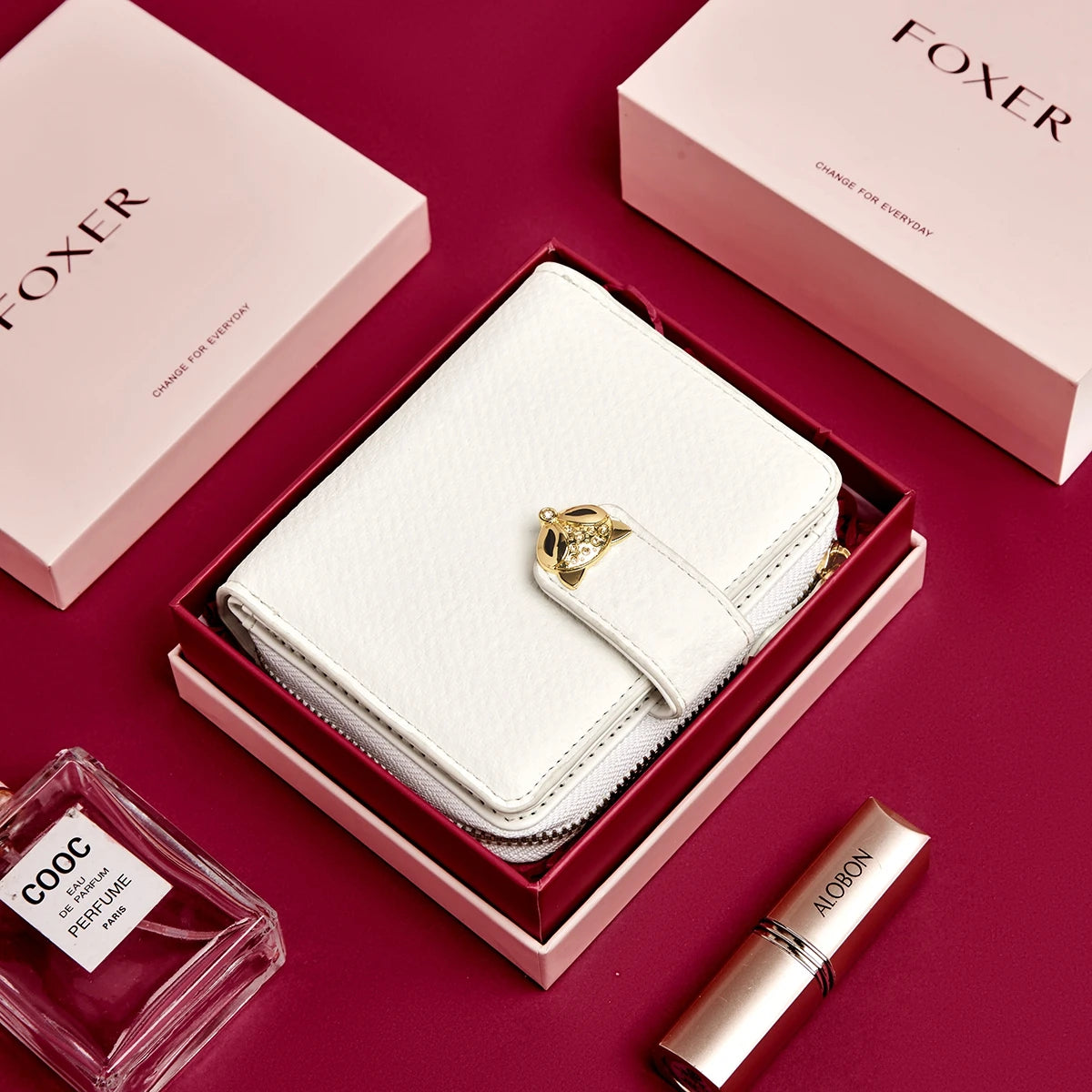 Foxer Elegant Slim PU Leather Women Wallet