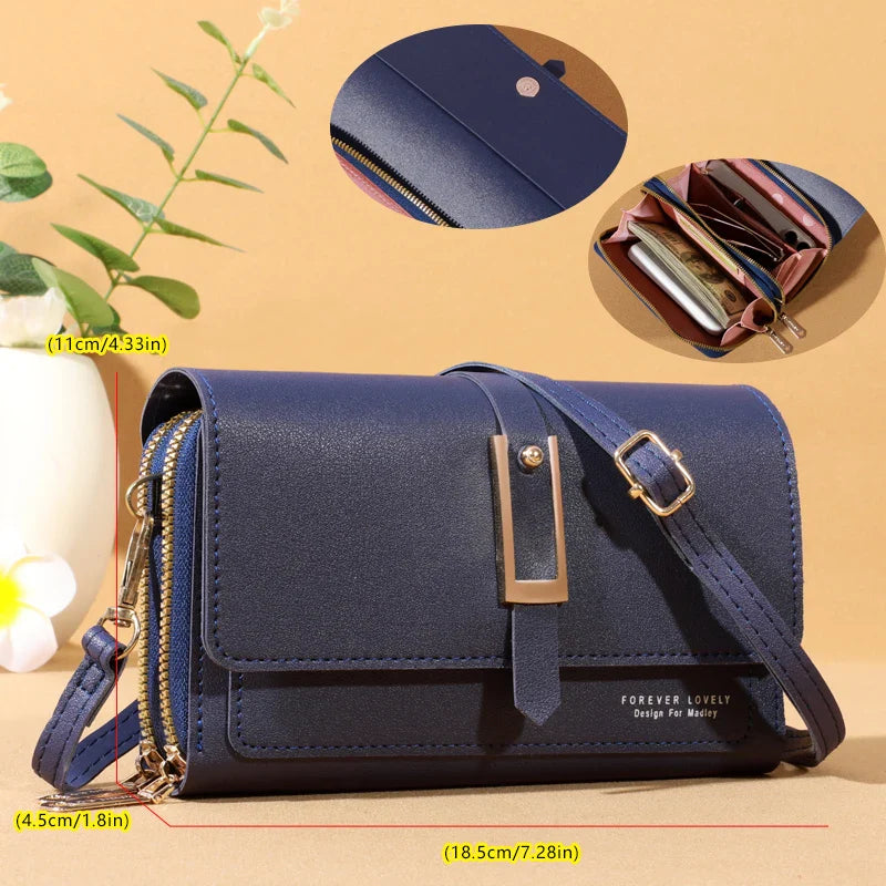 Elegant Crossbody Shoulder Bag for Women - Stylish Cellphone and Card Holder