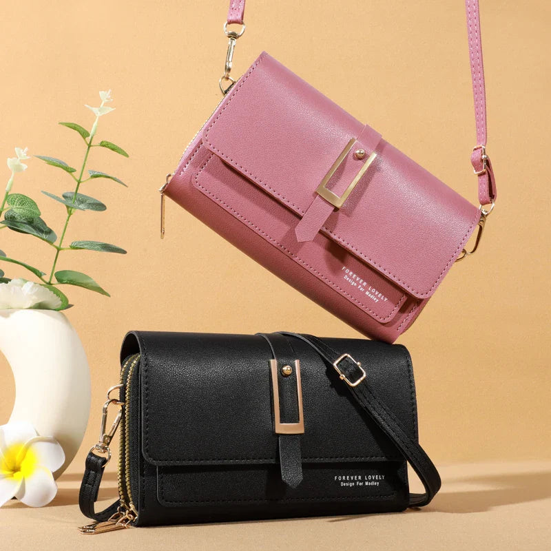 Elegant Crossbody Shoulder Bag for Women - Stylish Cellphone and Card Holder
