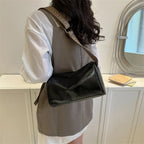 Chic Vintage PU Leather Boston Handbag - Fashion Crossbody