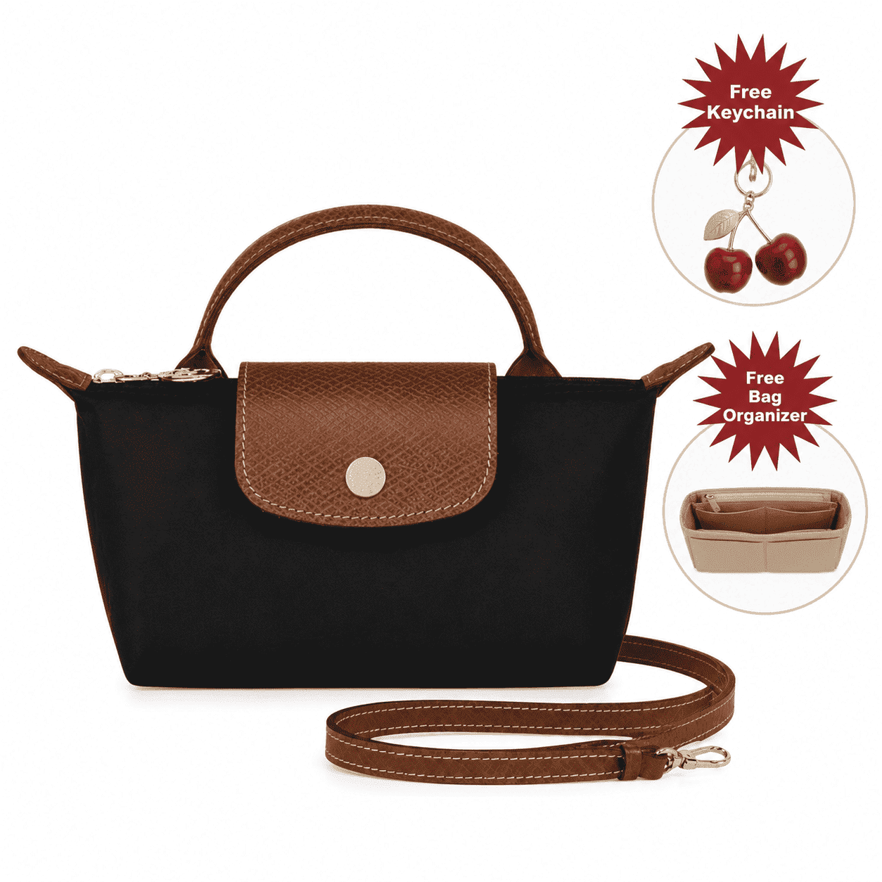 Mini Bag Elegance - Get an keychain and bag organiser completely free