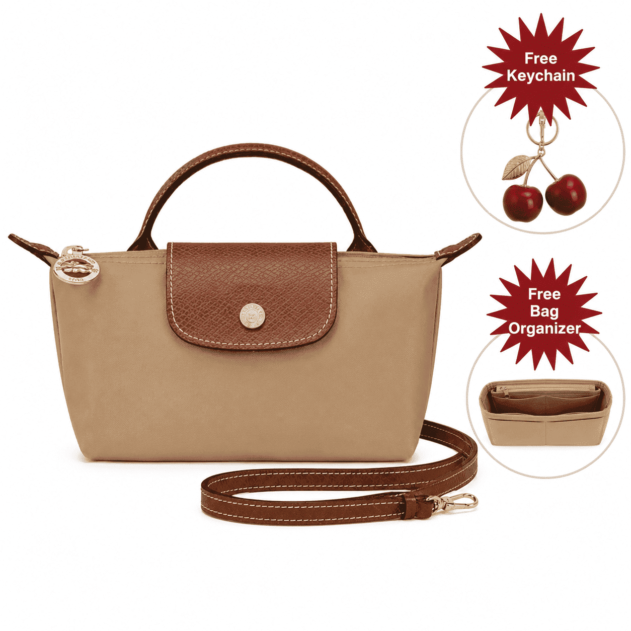 Mini Bag Elegance - Get an keychain and bag organiser completely free