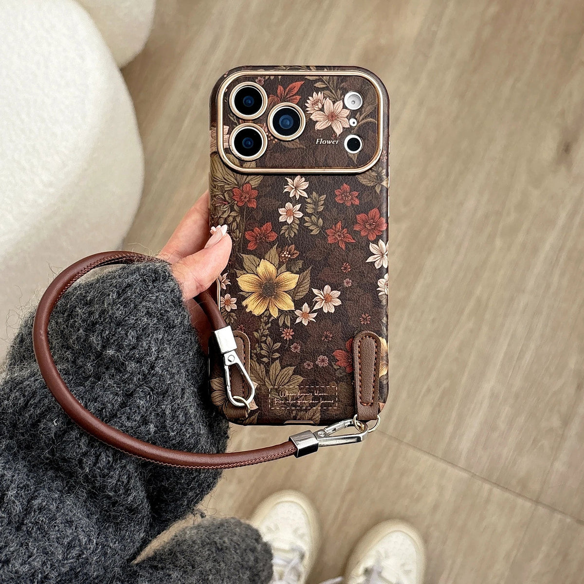 Vintage Garden iPhone Case with Strap – product image 2