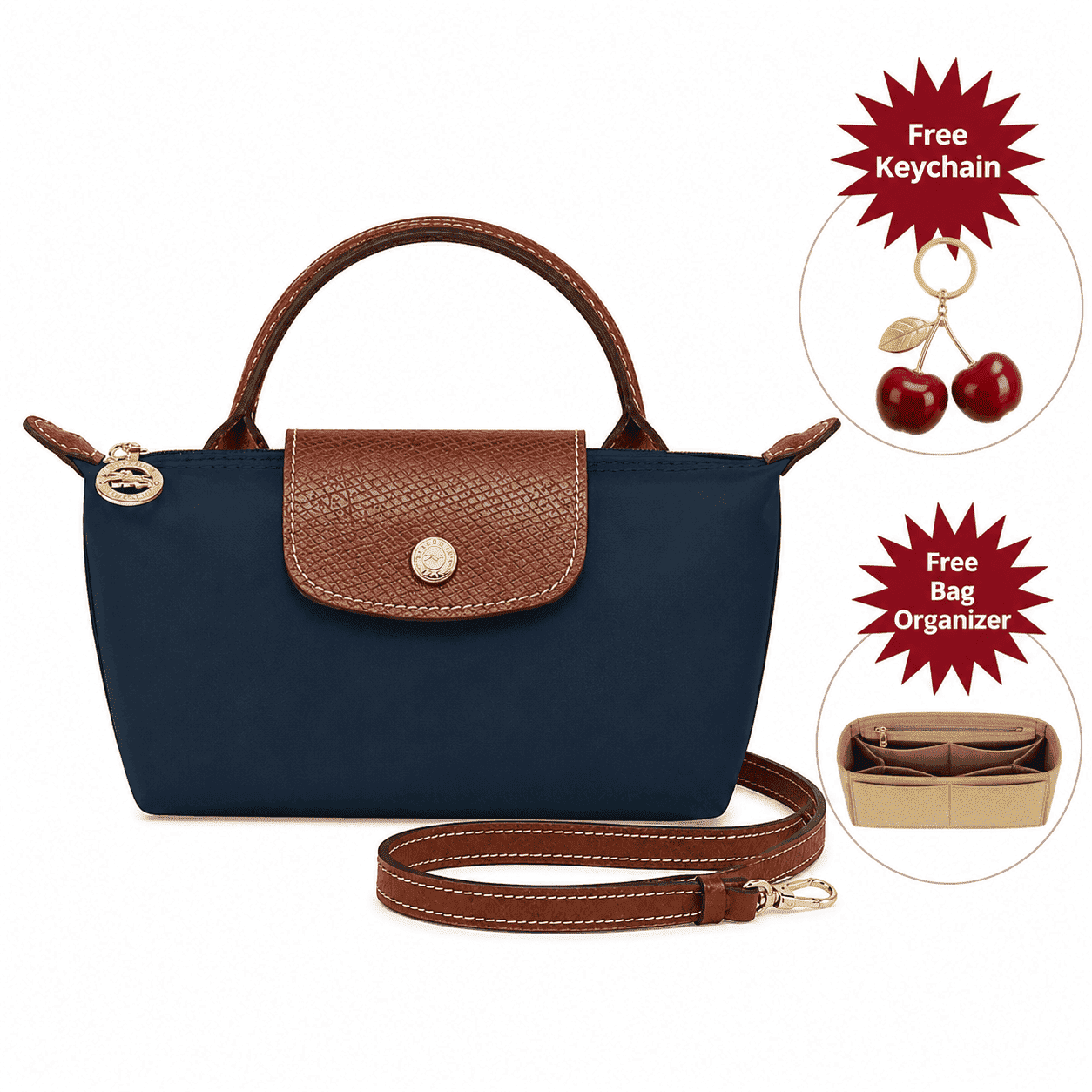Mini Bag Elegance - Get an keychain and bag organiser completely free