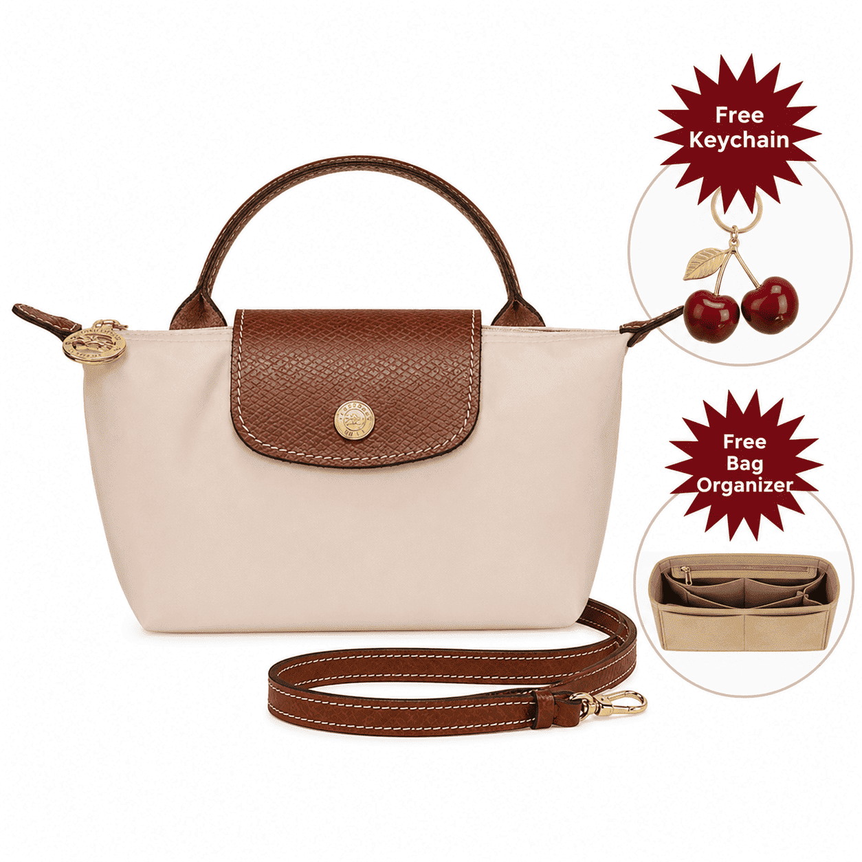 Mini Bag Elegance - Get an keychain and bag organiser completely free