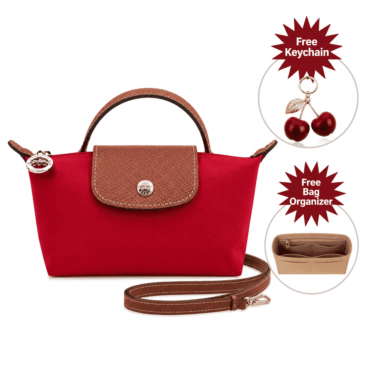 Mini Bag Elegance - Get an keychain and bag organiser completely free