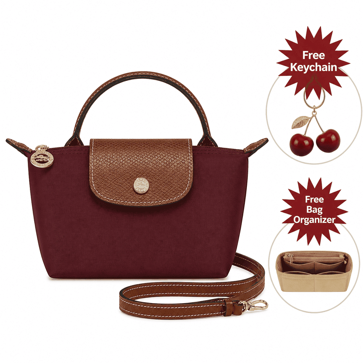 Mini Bag Elegance - Get an keychain and bag organiser completely free